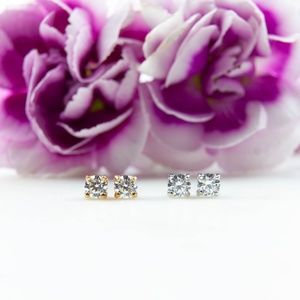 Small Cubic Zirconia Studs | Round